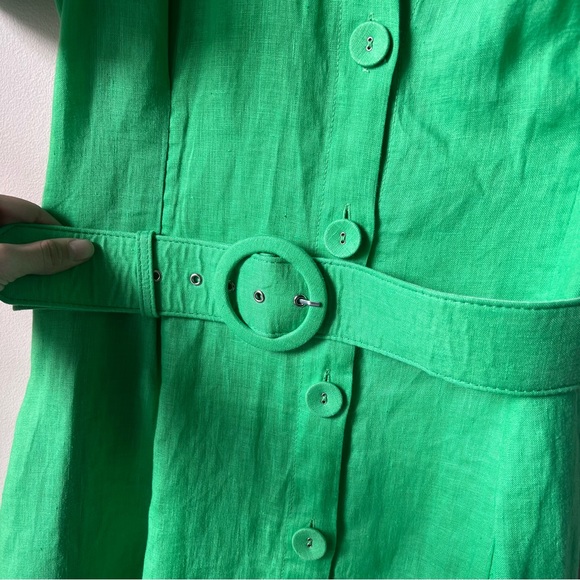 NICHOLAS Troy Green Linen Dress size 10 US - Picture 7 of 13